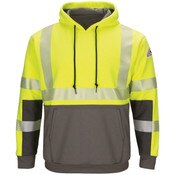 Bulwark Hi-Vis Pullover Sweatshirt with Waffle Lining in Hi-Vis Yellow